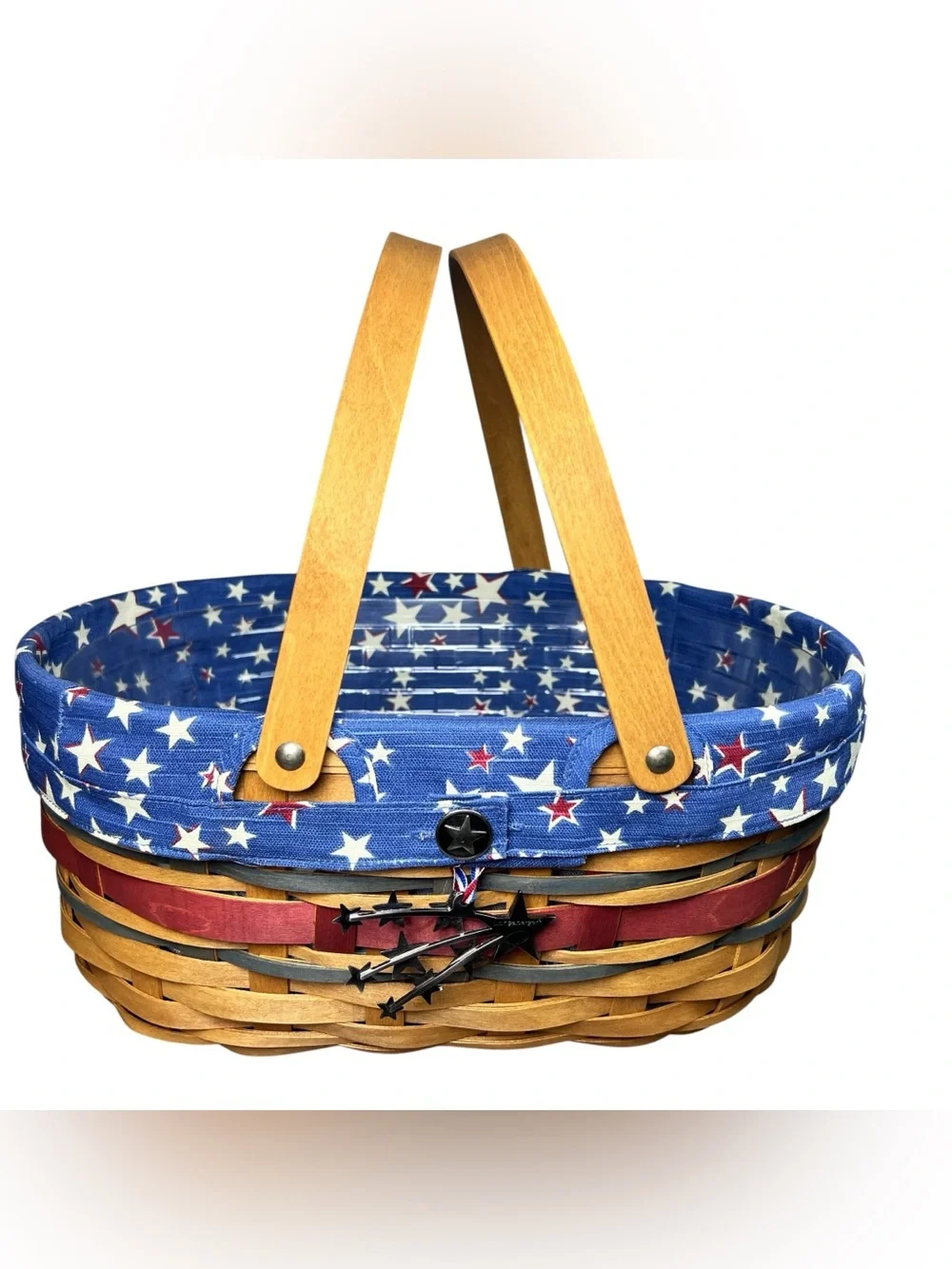Longaberger Retired 2008 American Celebrations Oval Market Basket Combo